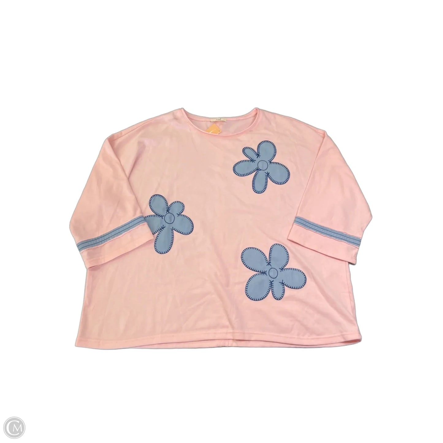 Top 3/4 Sleeve By Easel In Pink, Size: L