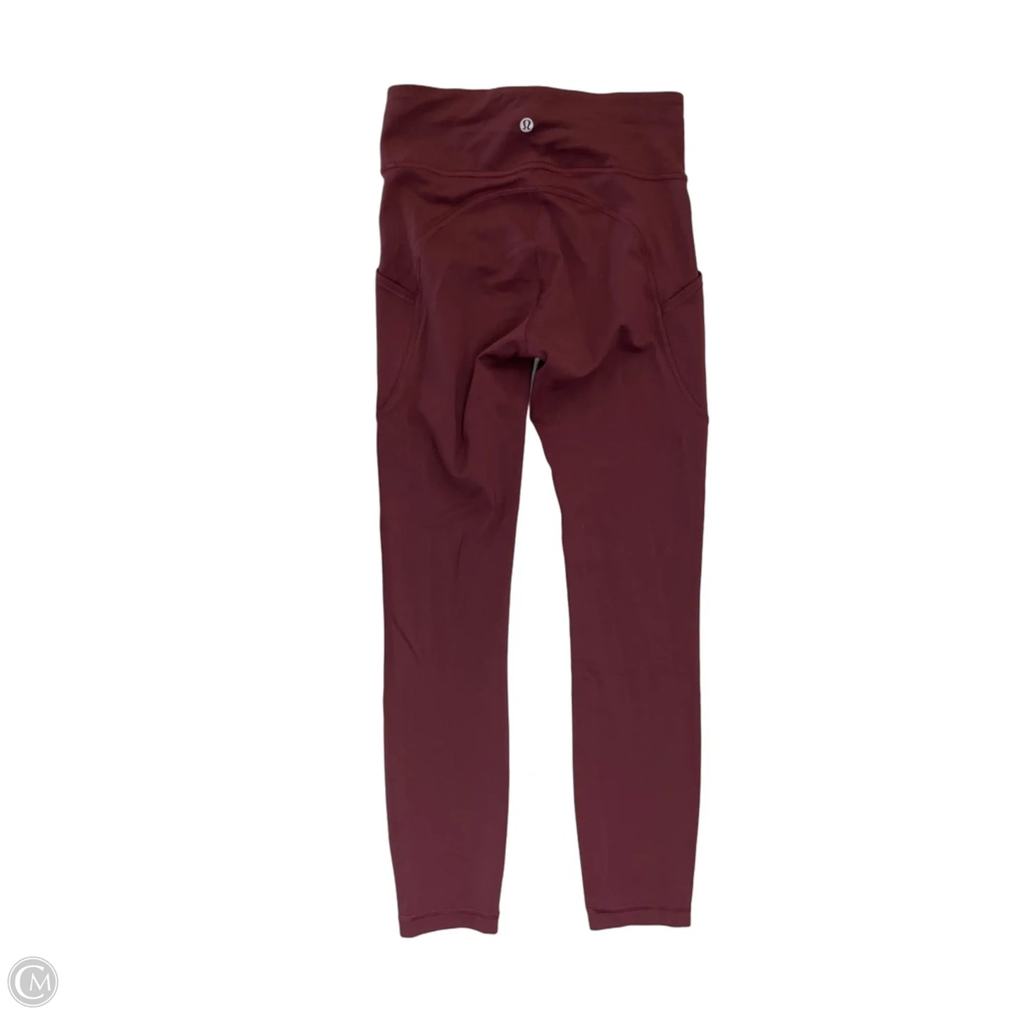 Athletic Leggings By Lululemon In Maroon, Size: S