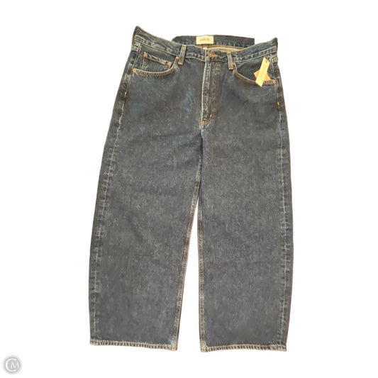 Jeans Cropped By Agolde In Blue Denim, Size: 12