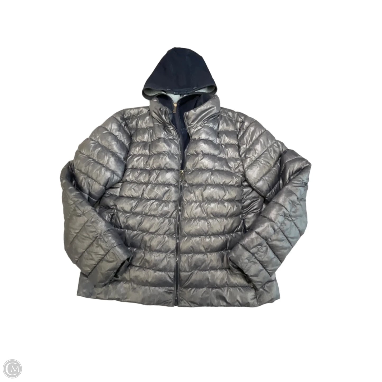 Coat Puffer & Quilted By Charlie B In Grey, Size: L