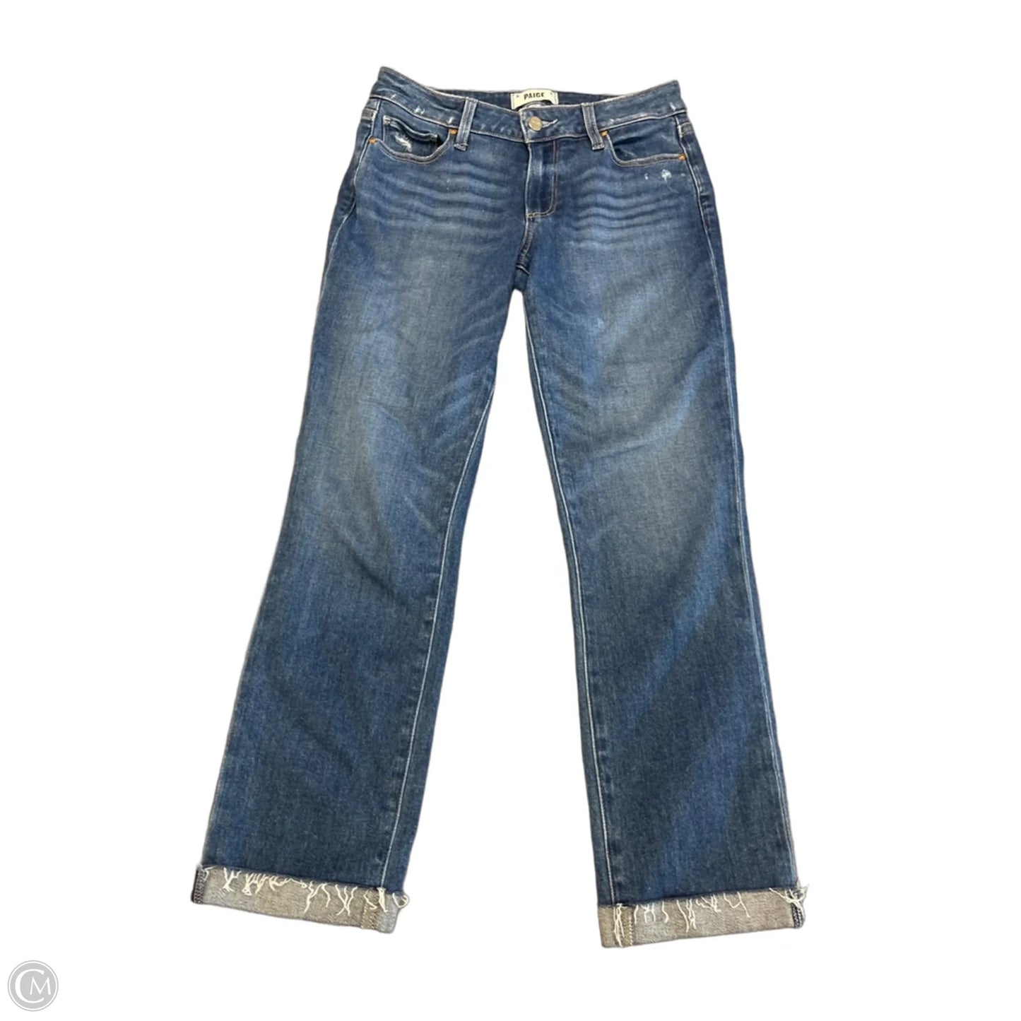 Jeans Cropped By Paige In Blue Denim, Size: 0