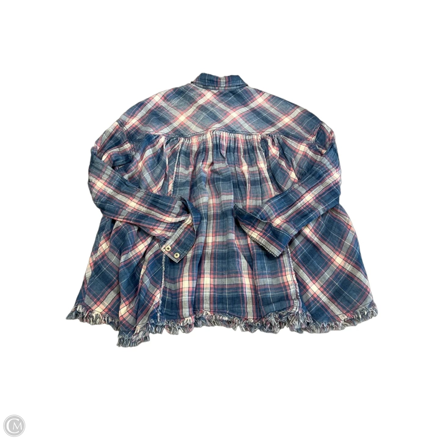 Top Long Sleeve By We The Free In Plaid Pattern, Size: S