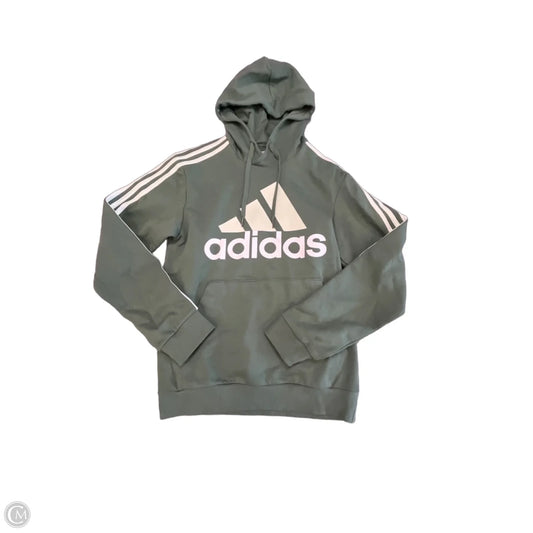 Athletic Sweatshirt Hoodie By Adidas In Green, Size: S