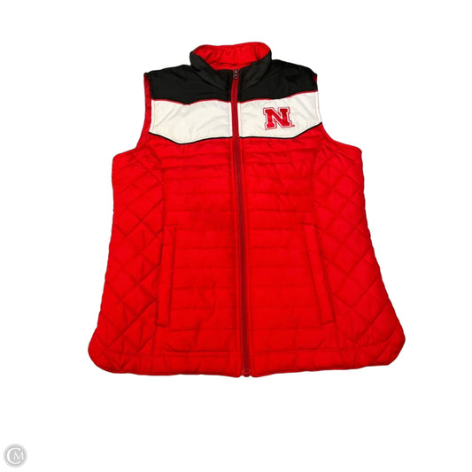 Vest Puffer & Quilted By Clothes Mentor In Red & White, Size: S
