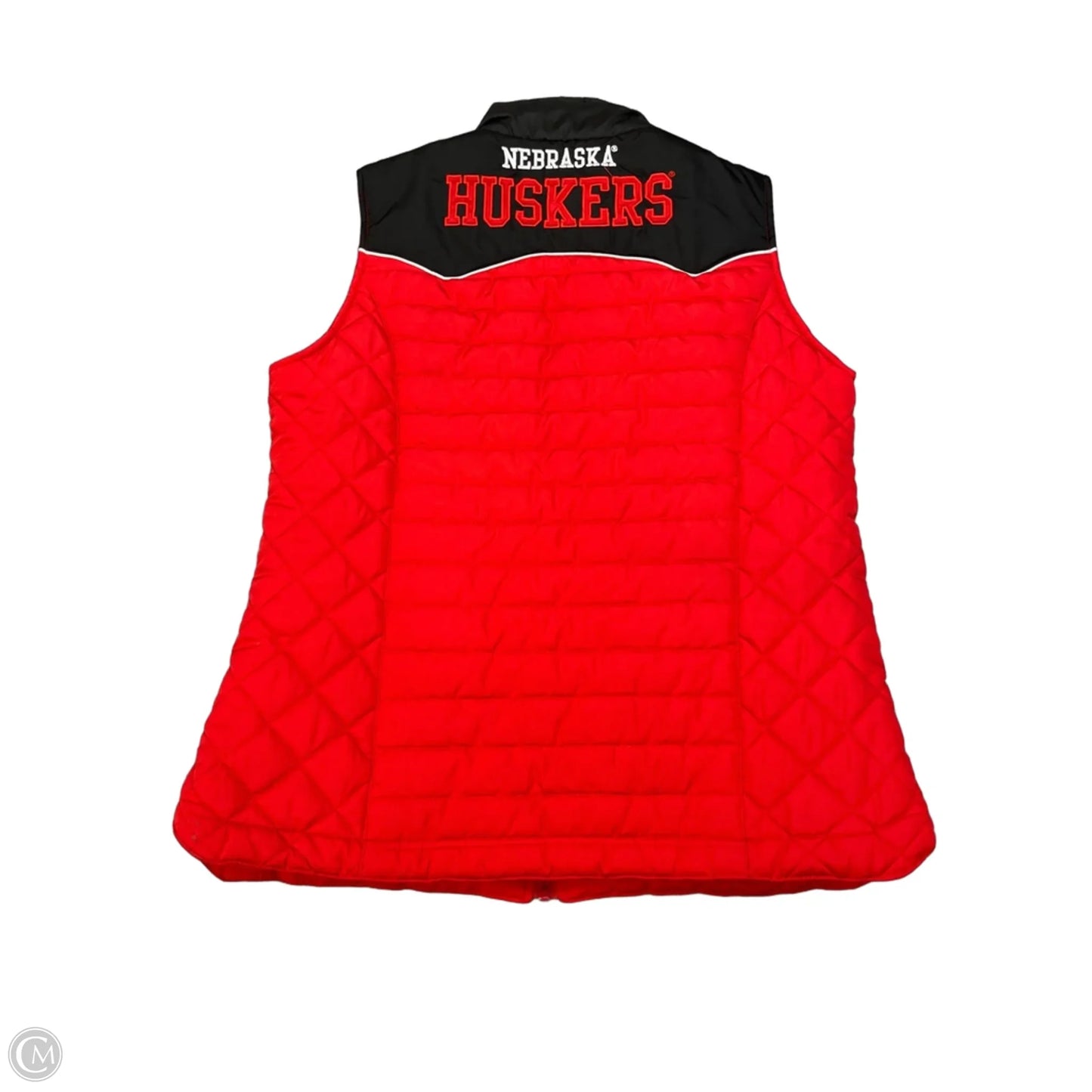 Vest Puffer & Quilted By Clothes Mentor In Red & White, Size: S