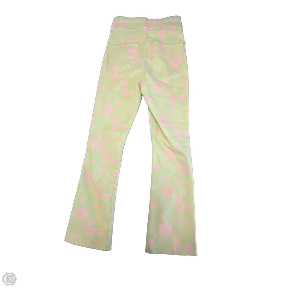 Jeans Flared By Zara In Green Denim, Size: 4