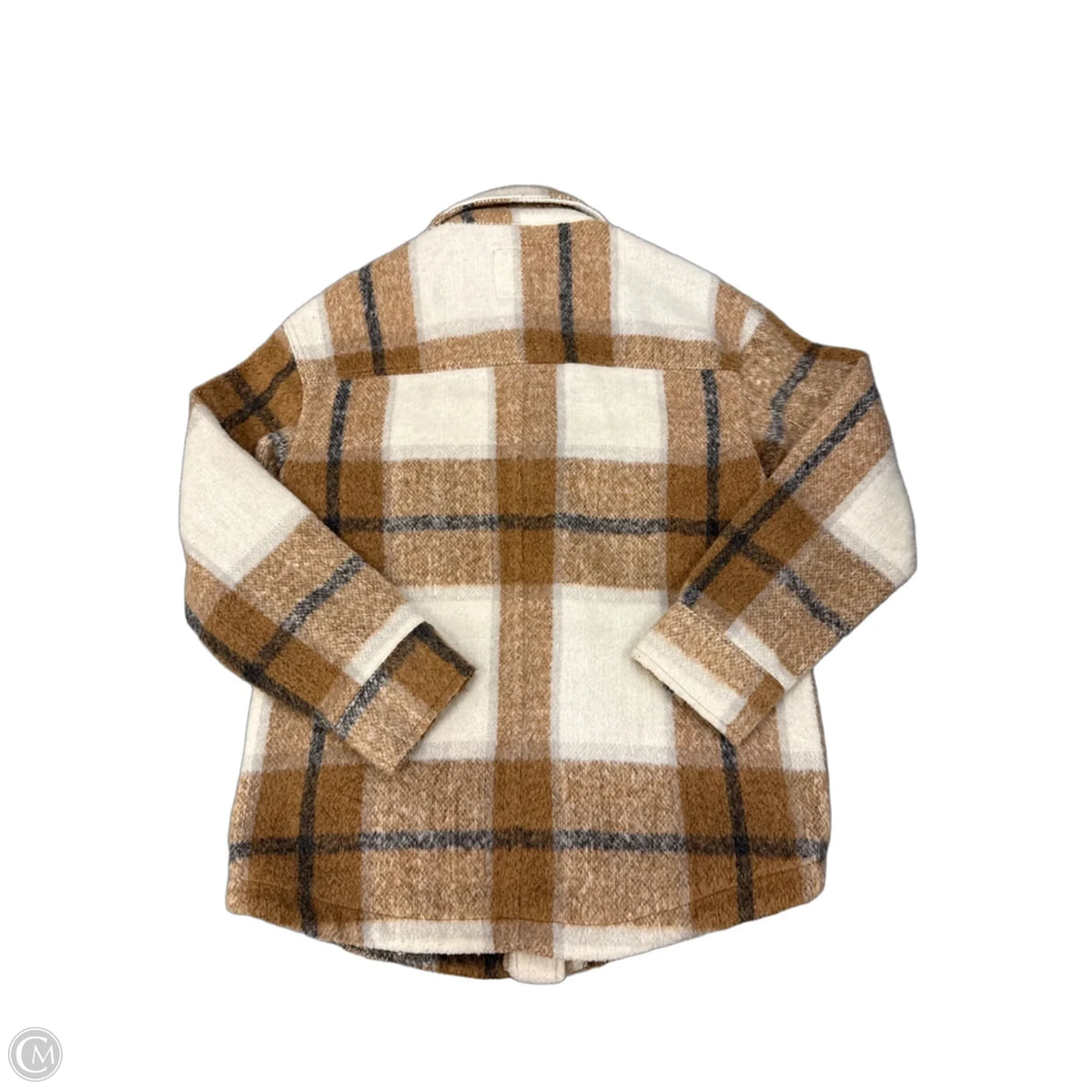 Jacket Shirt By Avec Les Filles In Plaid Pattern, Size: M