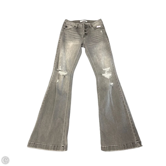 Jeans Flared By Kancan In Grey Denim, Size: 4
