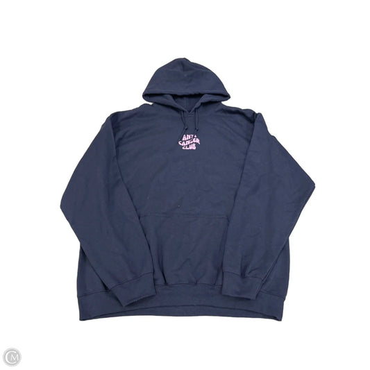 Sweatshirt Hoodie By Clothes Mentor In Navy, Size: Xl