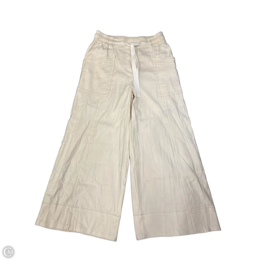 Pants Wide Leg By Maeve In Cream, Size: M
