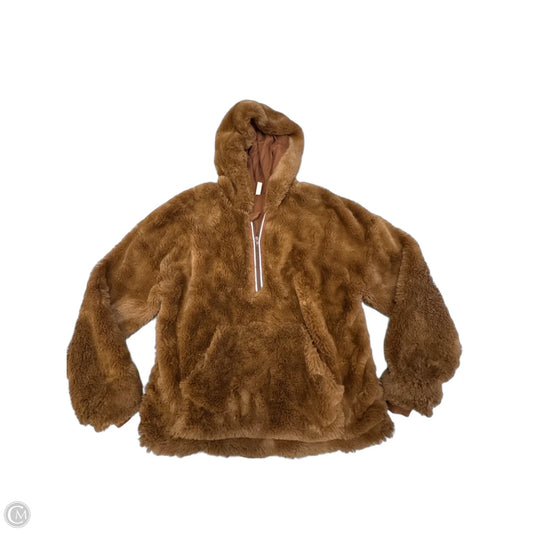 Jacket Faux Fur & Sherpa By Free People In Brown, Size: S