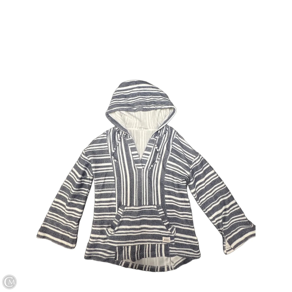 Sweatshirt Hoodie By Roxy In Striped Pattern, Size: S