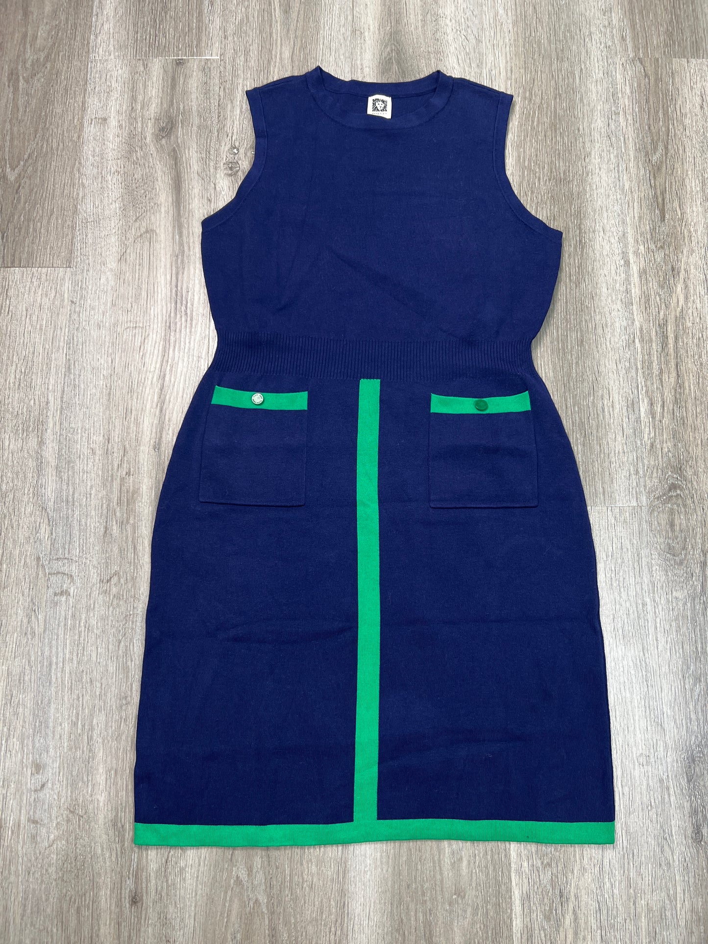 Dress Casual Midi By Anne Klein In Blue, Size: L