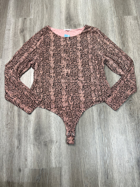 Bodysuit By Good American In Animal Print, Size: 2x