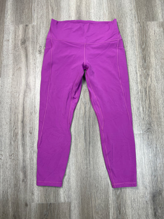 Athletic Leggings By Lululemon In Purple, Size: L