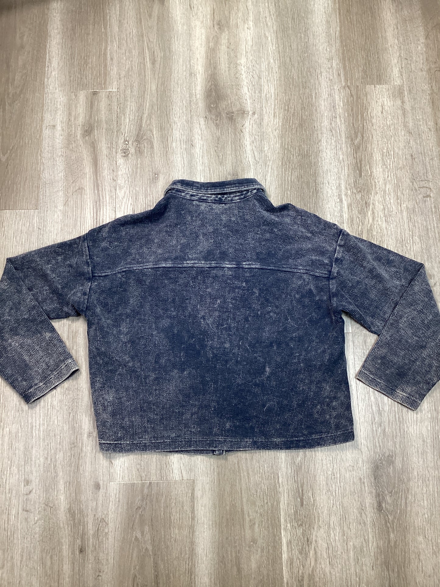 Jacket Shirt By Time And Tru In Blue, Size: M