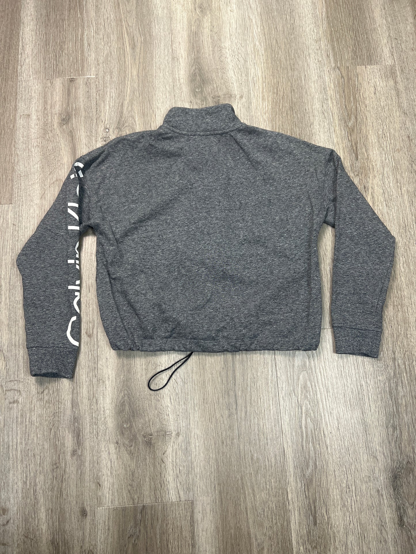 Sweatshirt Collar By Calvin Klein In Grey, Size: S