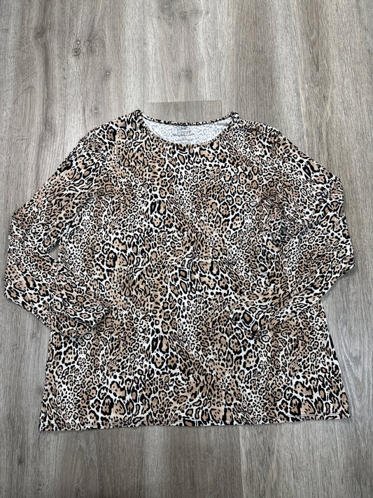 Top Long Sleeve By Chicos In Animal Print, Size: 3x