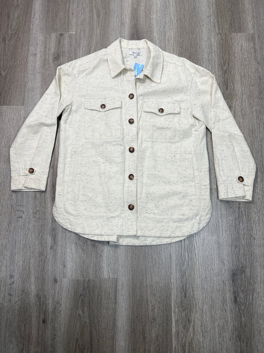 Jacket Shirt By Madewell In Cream, Size: S