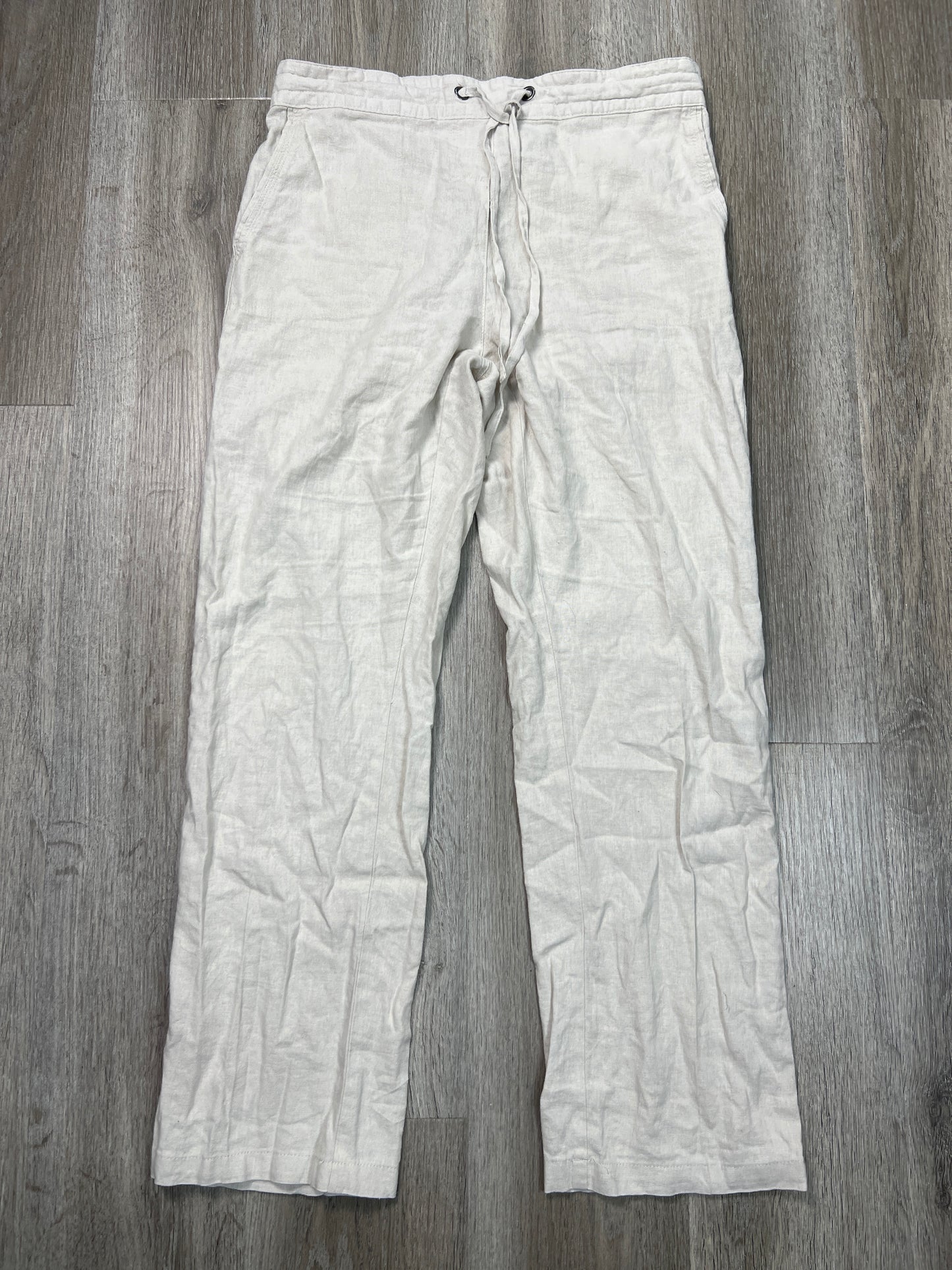 Pants Linen By Per Se In Tan, Size: M