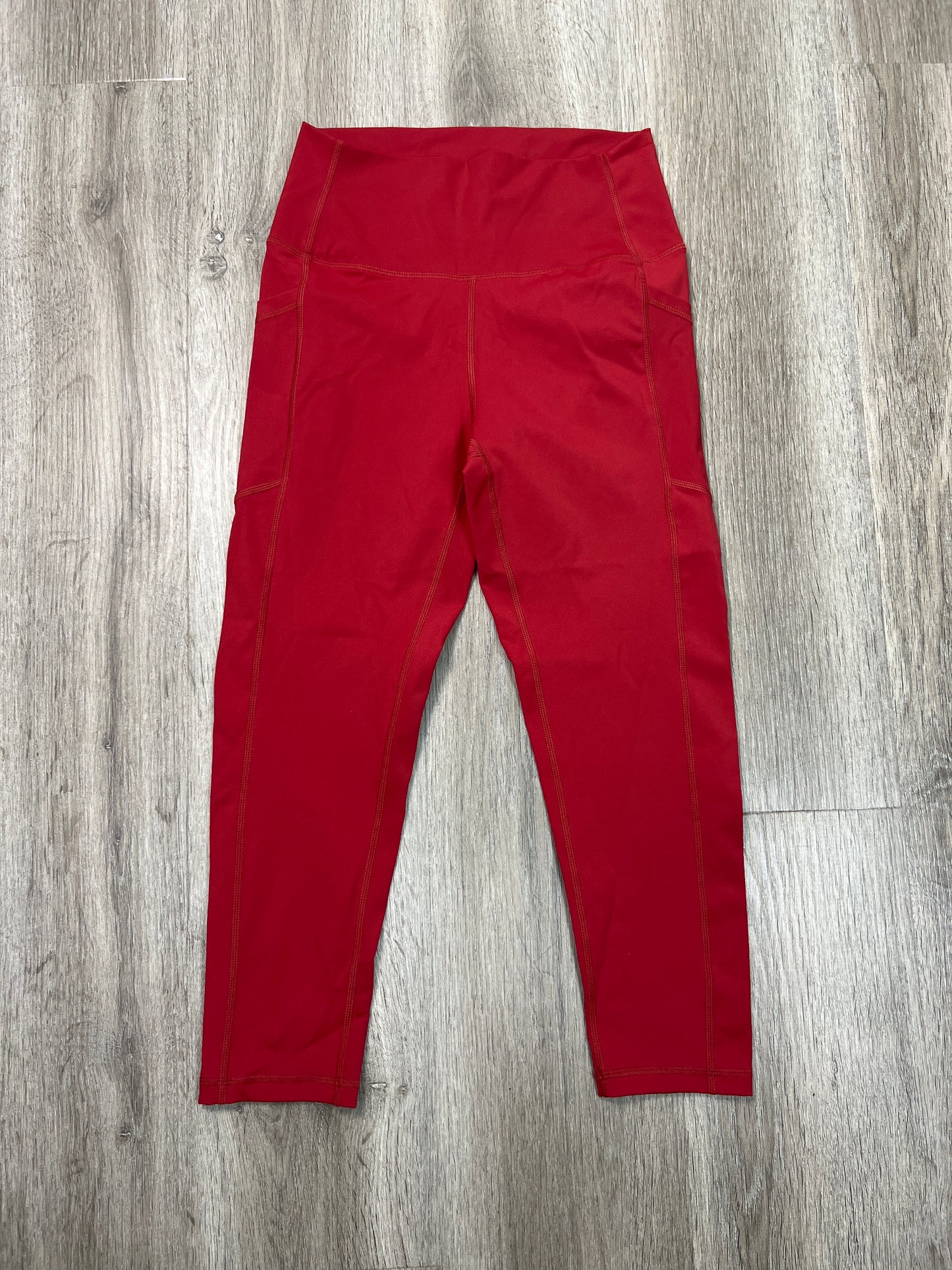 Athletic Leggings By Zyia In Red, Size: S