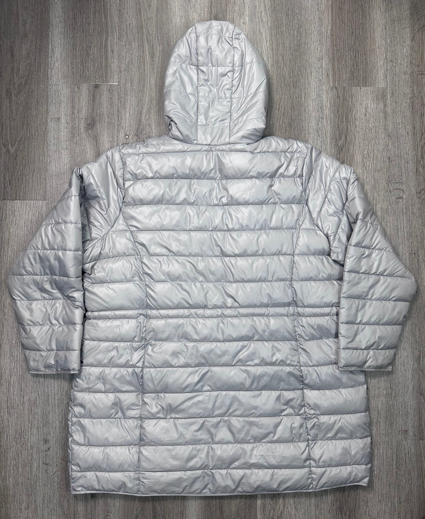 Jacket Puffer & Quilted By Kenneth Cole In Silver, Size: 2x