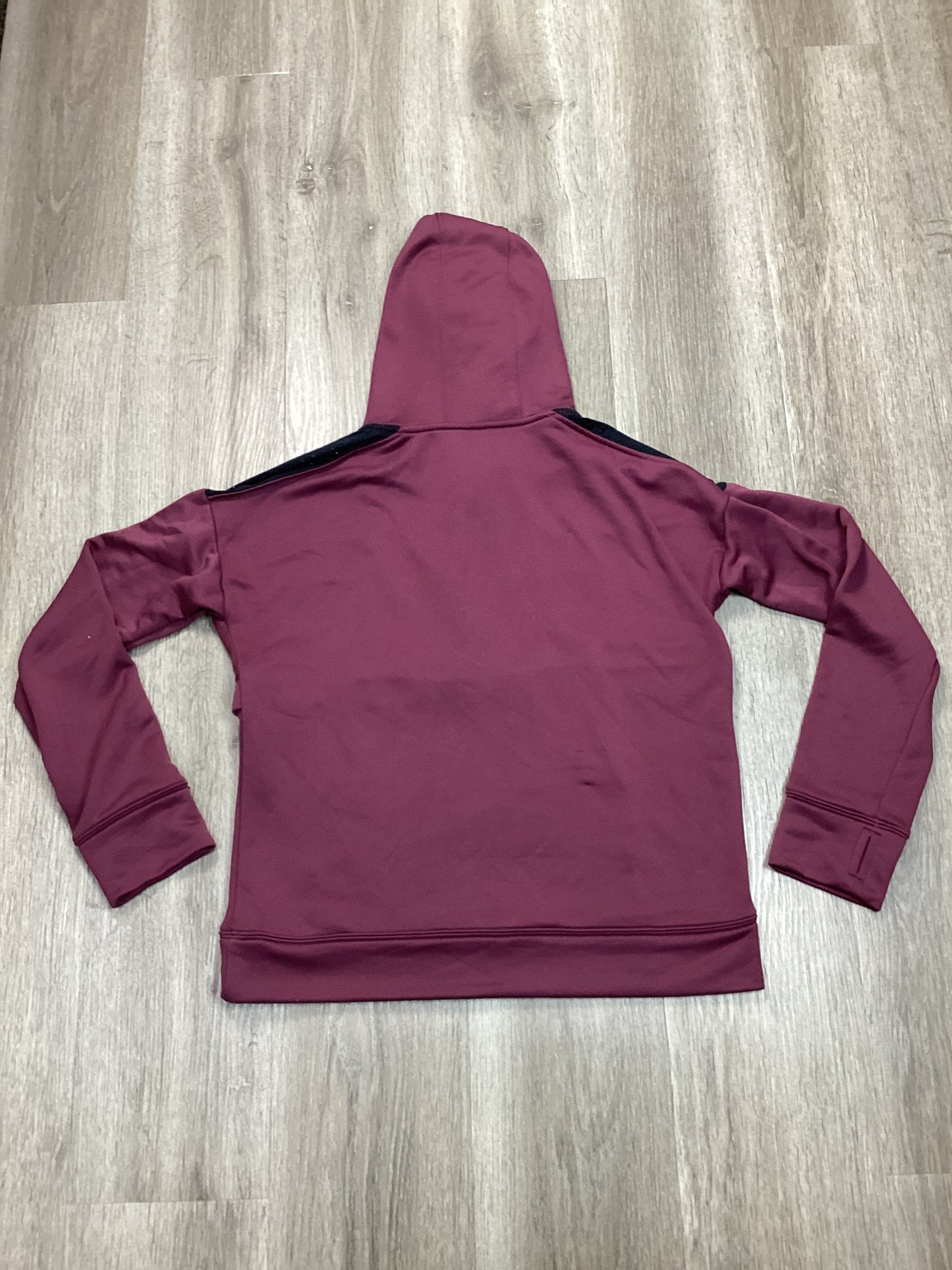 Athletic Sweatshirt Hoodie By Under Armour In Maroon, Size: M