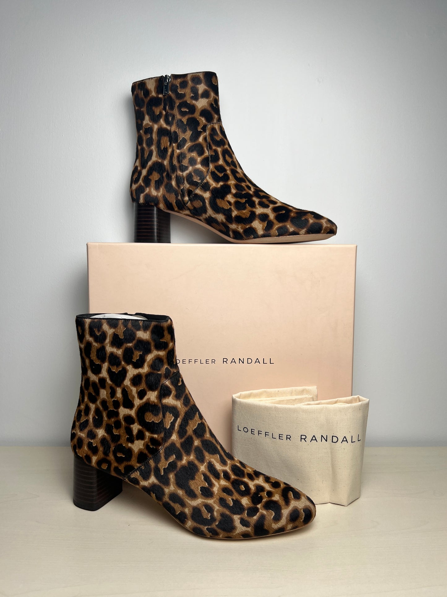 Boots Ankle Heels By Loeffler Randall In Animal Print, Size: 9.5