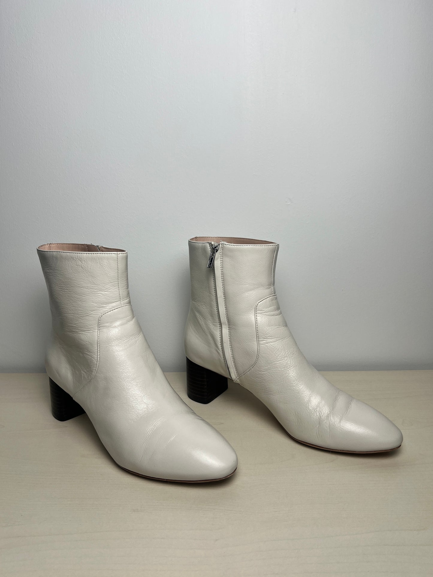 Boots Ankle Heels By Loeffler Randall In Cream, Size: 9.5