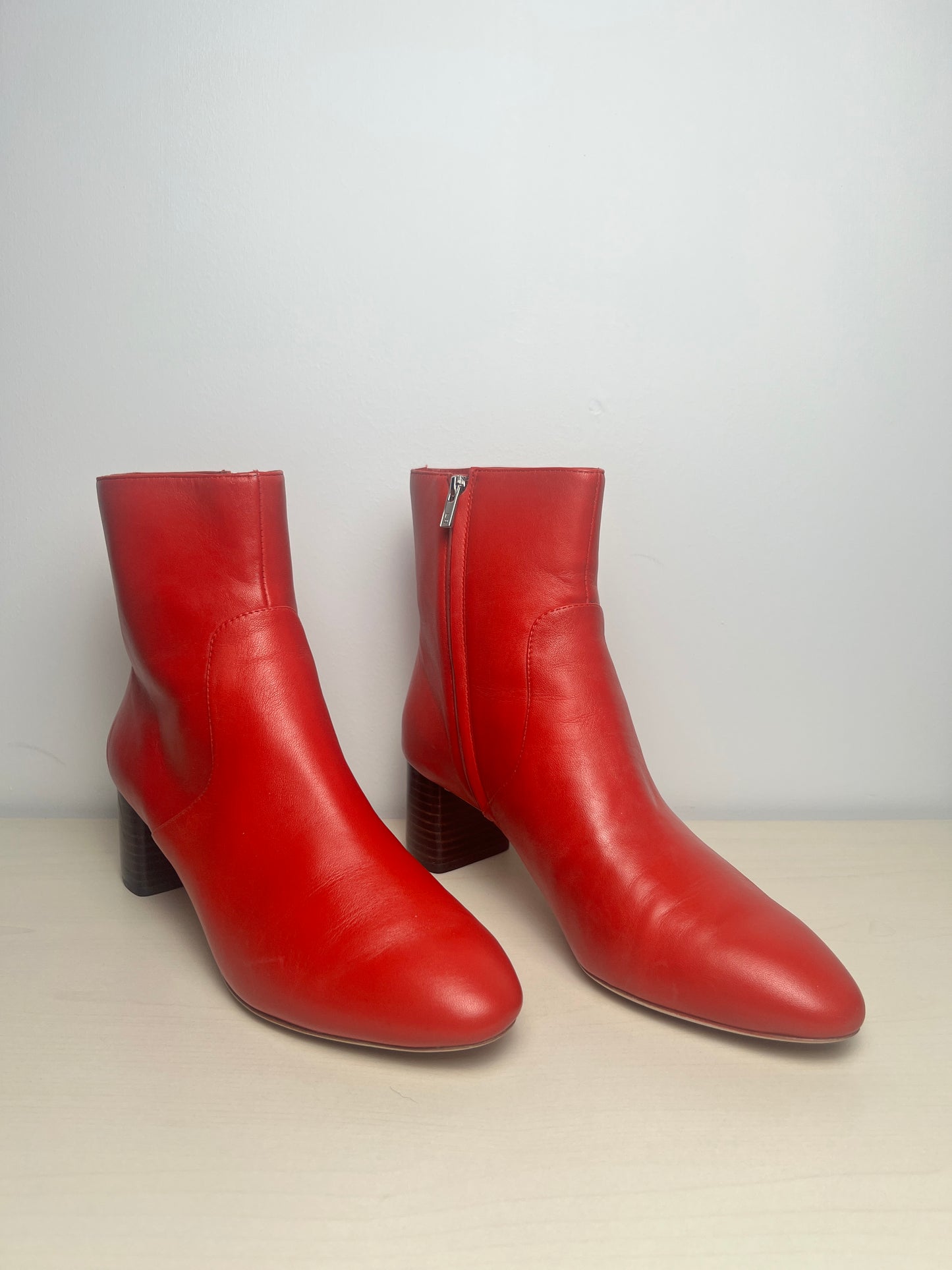 Boots Ankle Heels By Loeffler Randall In Red, Size: 9.5