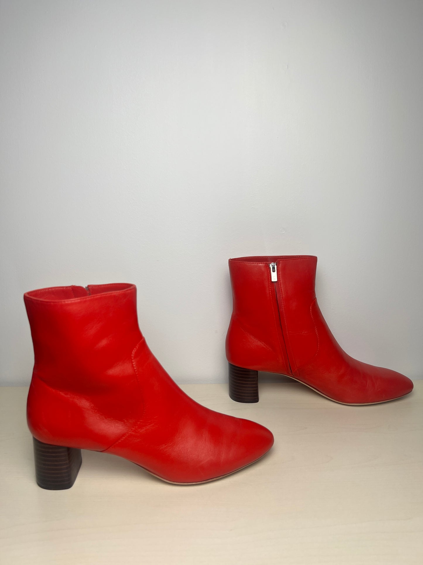 Boots Ankle Heels By Loeffler Randall In Red, Size: 9.5