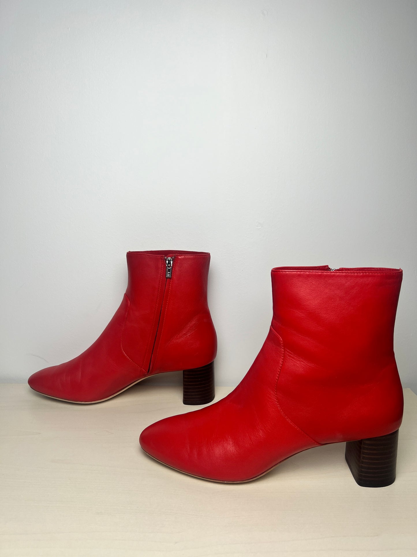 Boots Ankle Heels By Loeffler Randall In Red, Size: 9.5