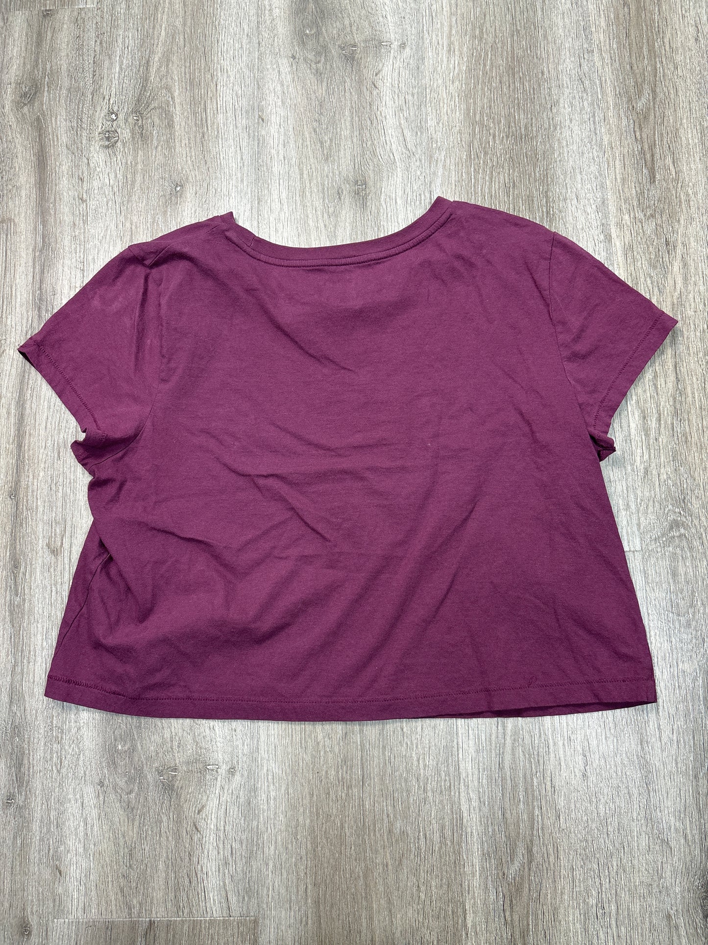 Top Short Sleeve Basic By Universal Thread In Purple, Size: L