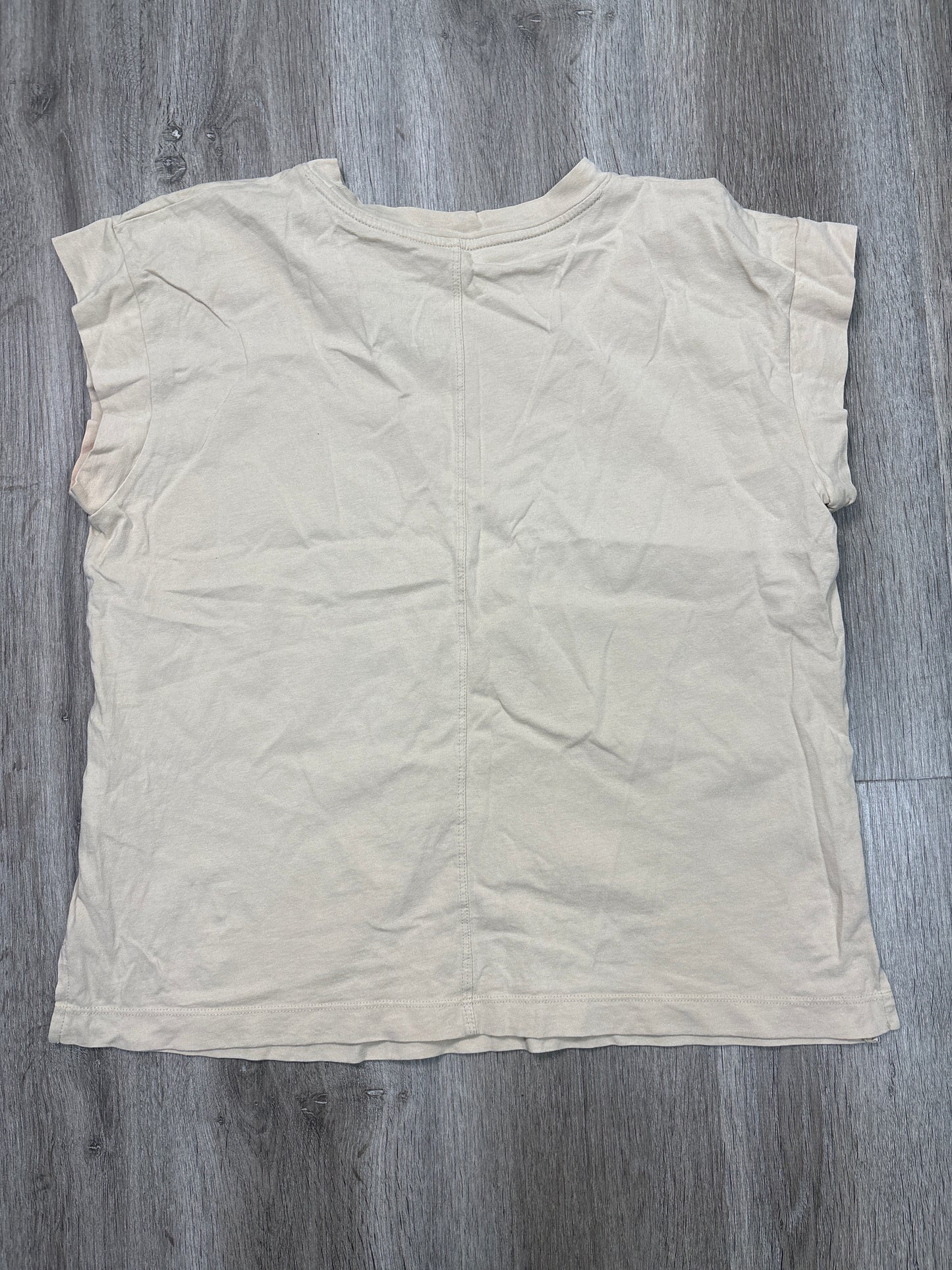 Top Short Sleeve Basic By A New Day In Tan, Size: S