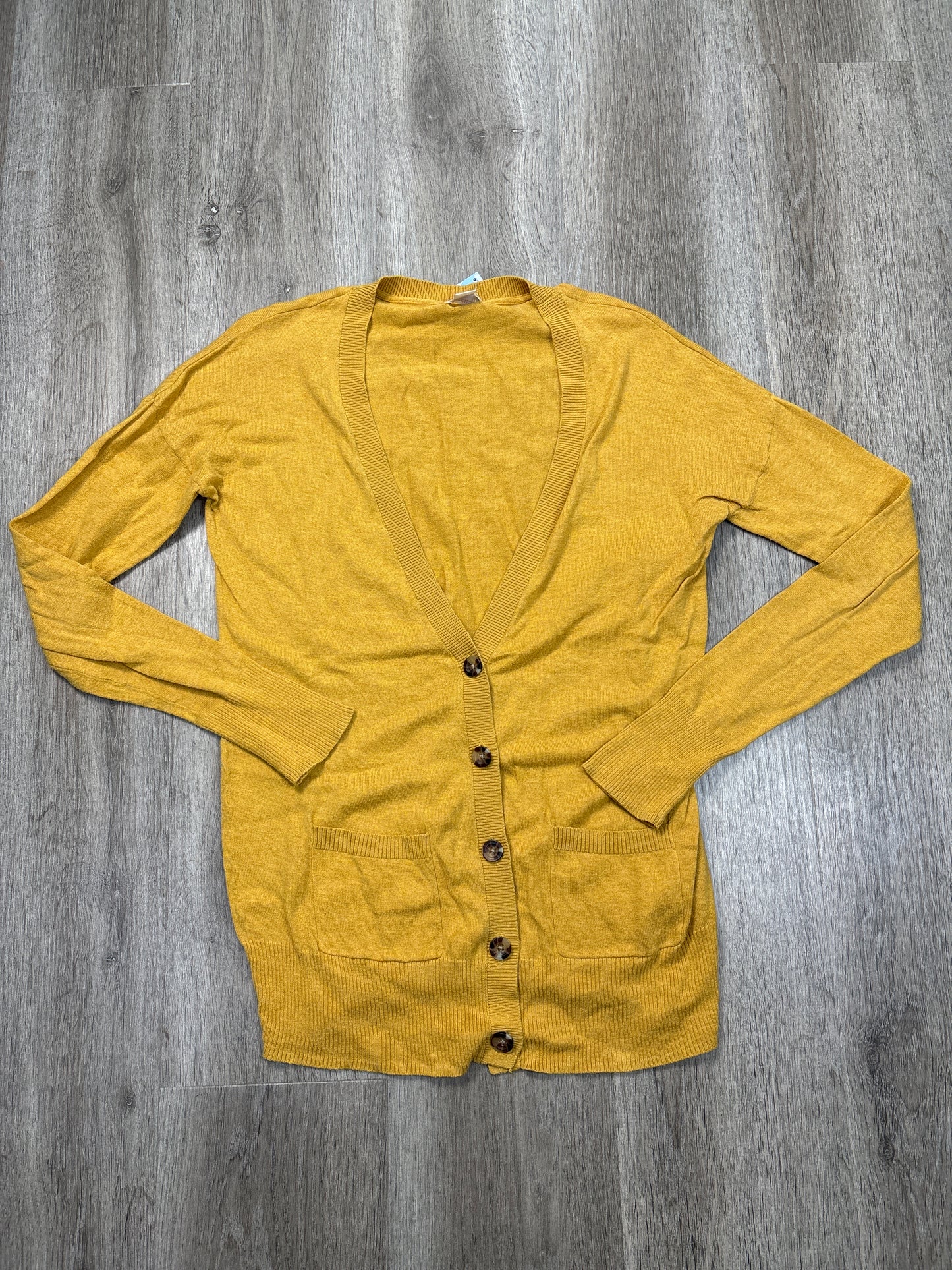 Cardigan By Mossimo In Yellow, Size: M