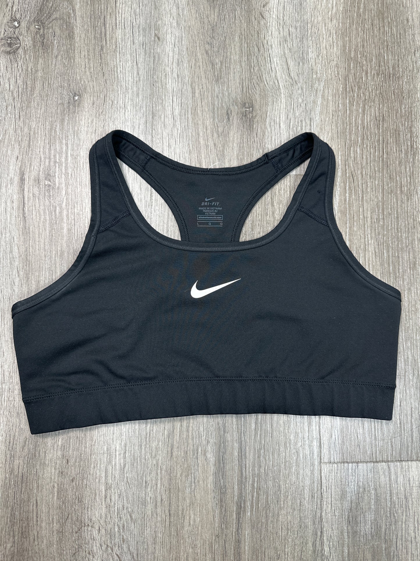 Athletic Bra By Nike Apparel In Black, Size: L