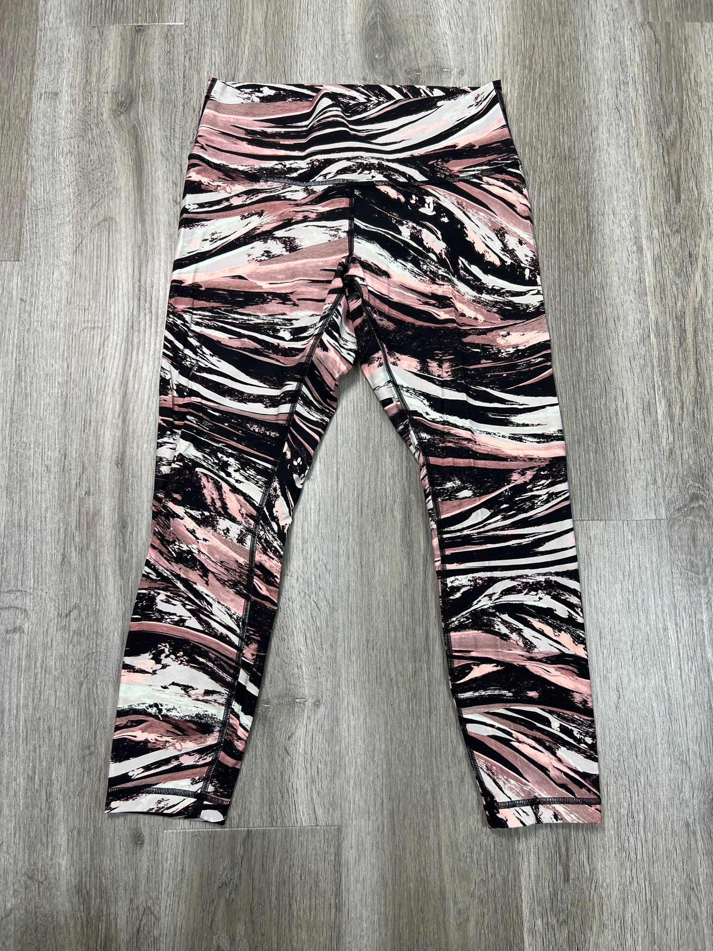 Athletic Leggings By Lululemon In Blue & Pink, Size: M