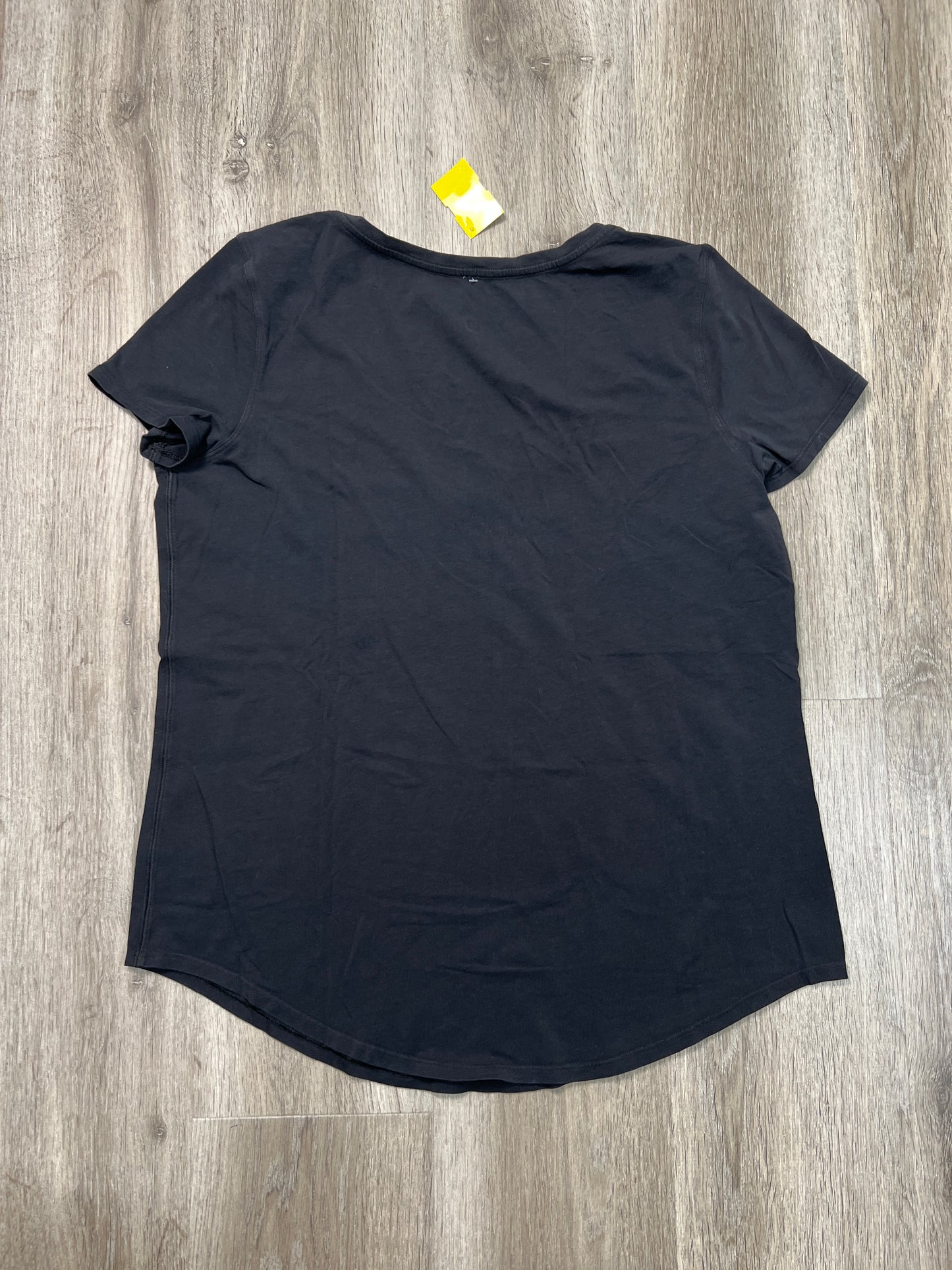 Athletic Top Short Sleeve By Lululemon In Black, Size: M