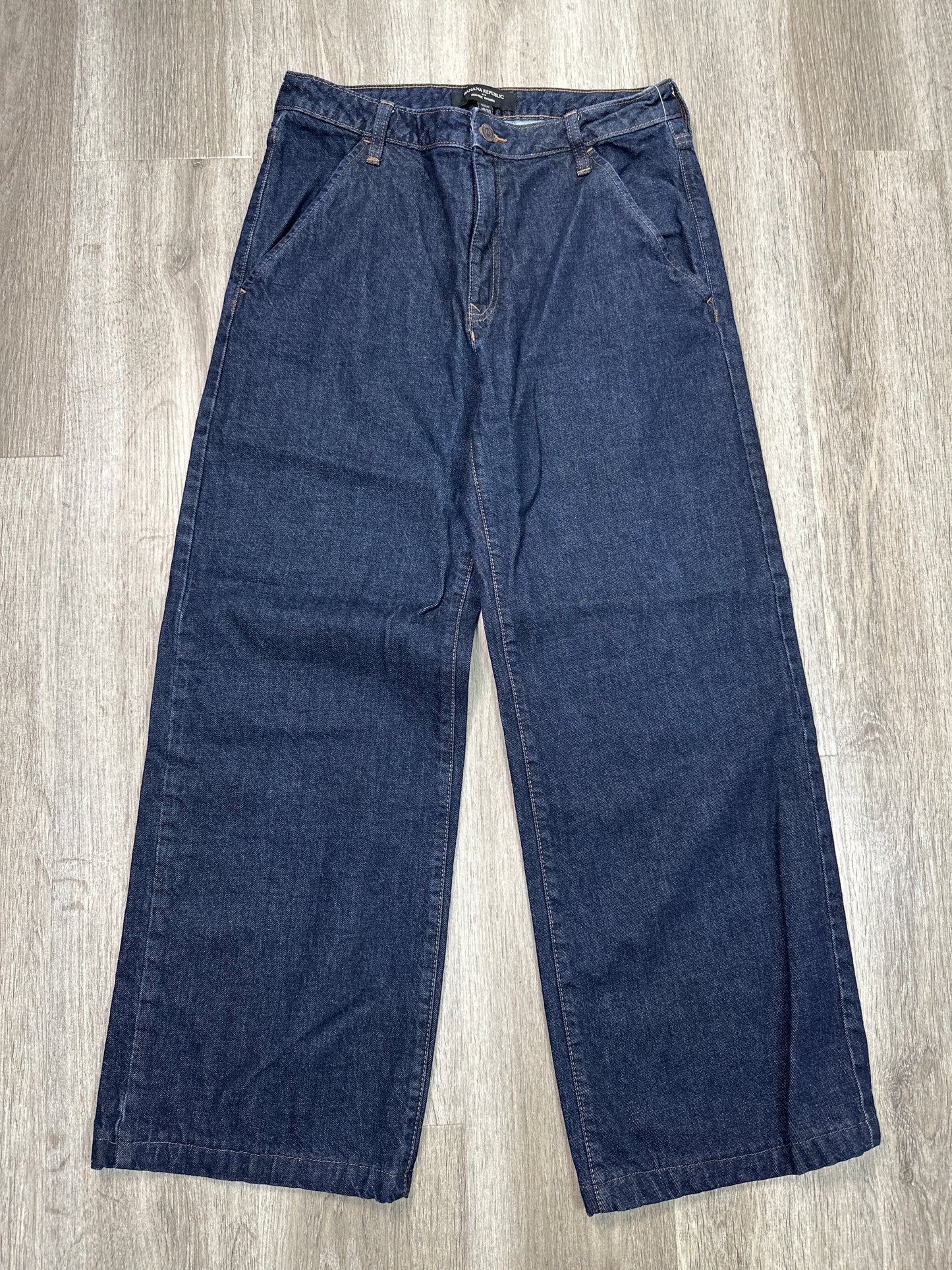 Jeans Wide Leg By Banana Republic In Blue Denim, Size: 10