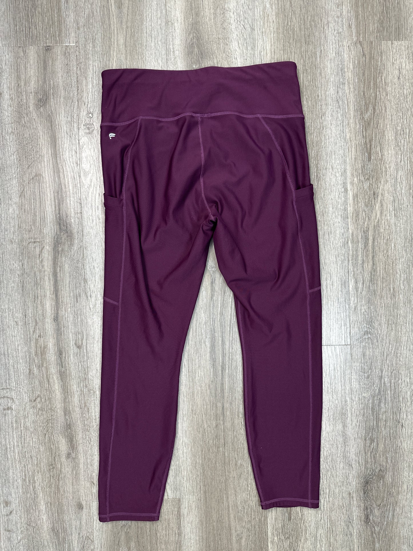 Athletic Leggings By Fabletics In Purple, Size: Xl