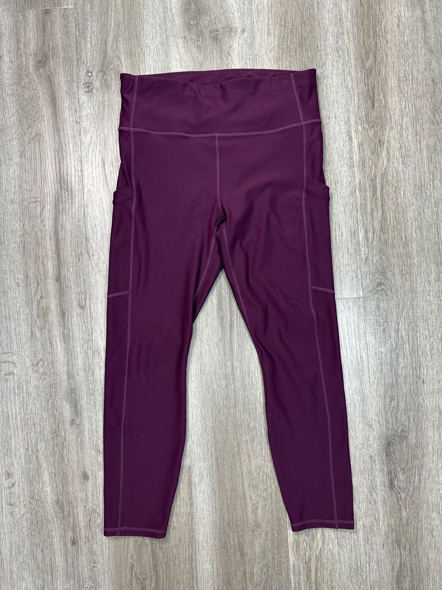 Athletic Leggings By Fabletics In Purple, Size: Xl