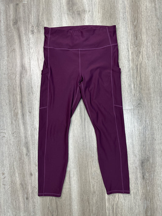 Athletic Leggings By Fabletics In Purple, Size: Xl