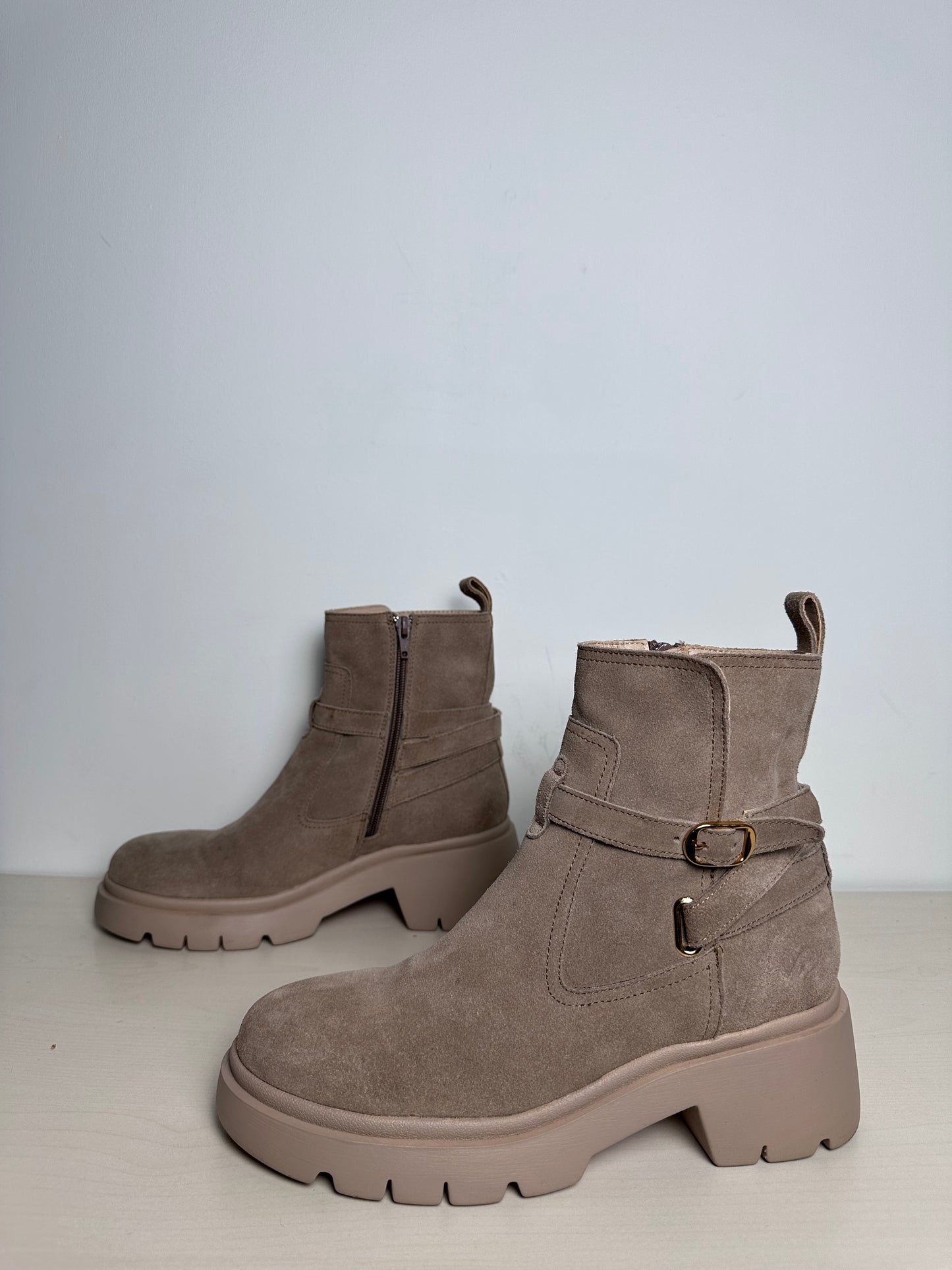 Boots Combat By Steve Madden In Tan, Size: 9.5