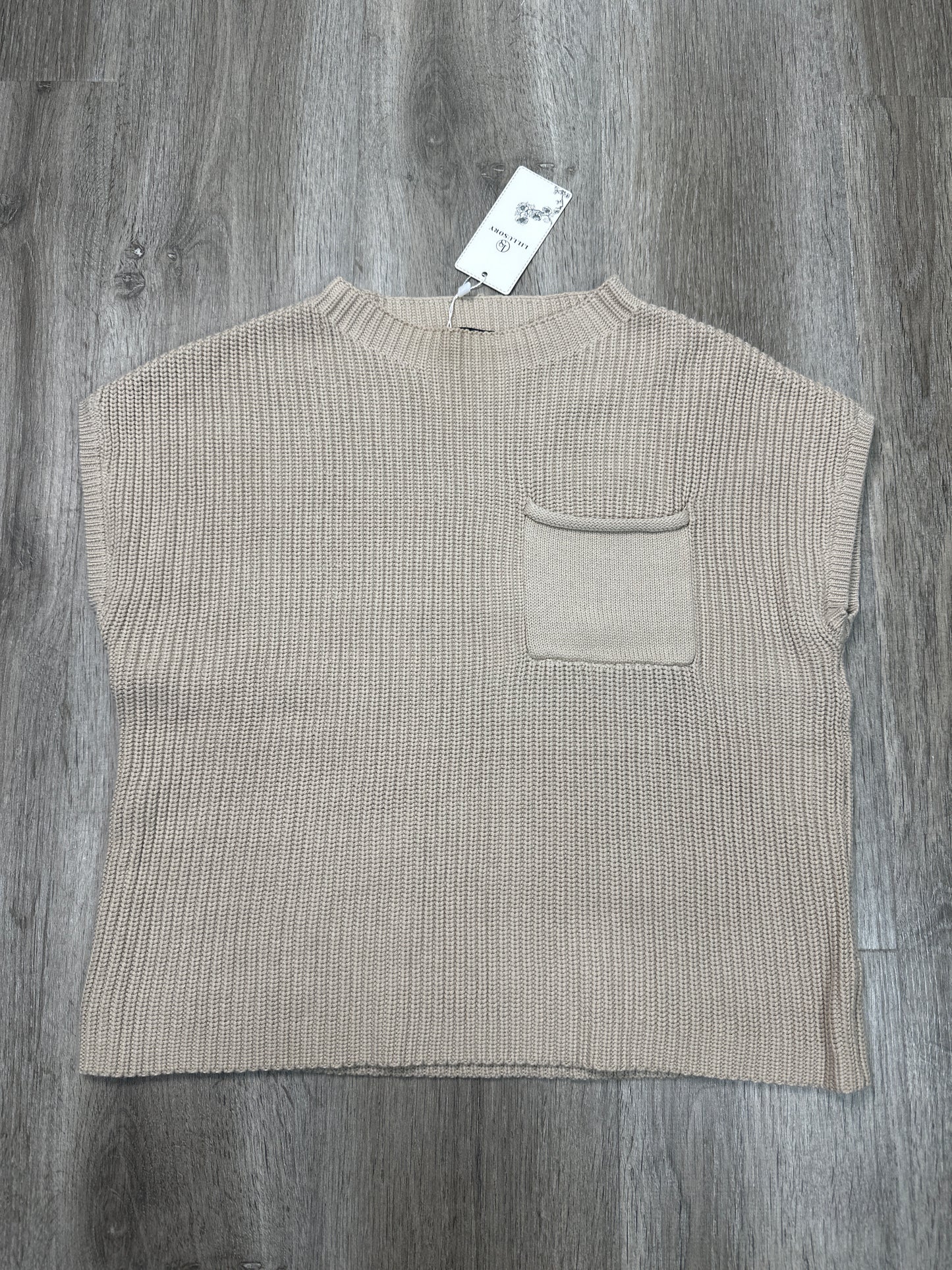 Vest Sweater By LILLUSORY In Beige, Size: M