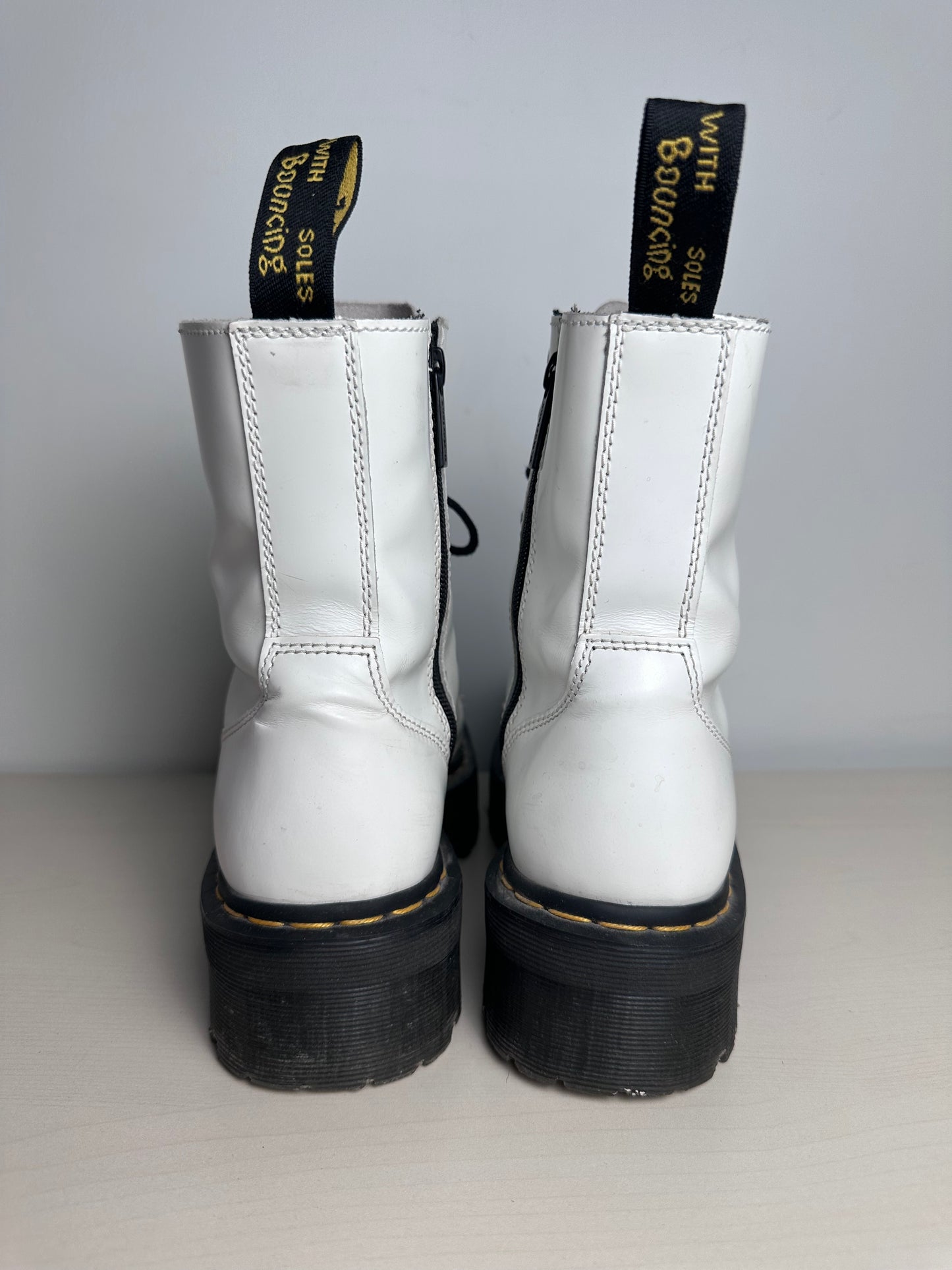 Boots Combat By Dr Martens In White, Size: 9