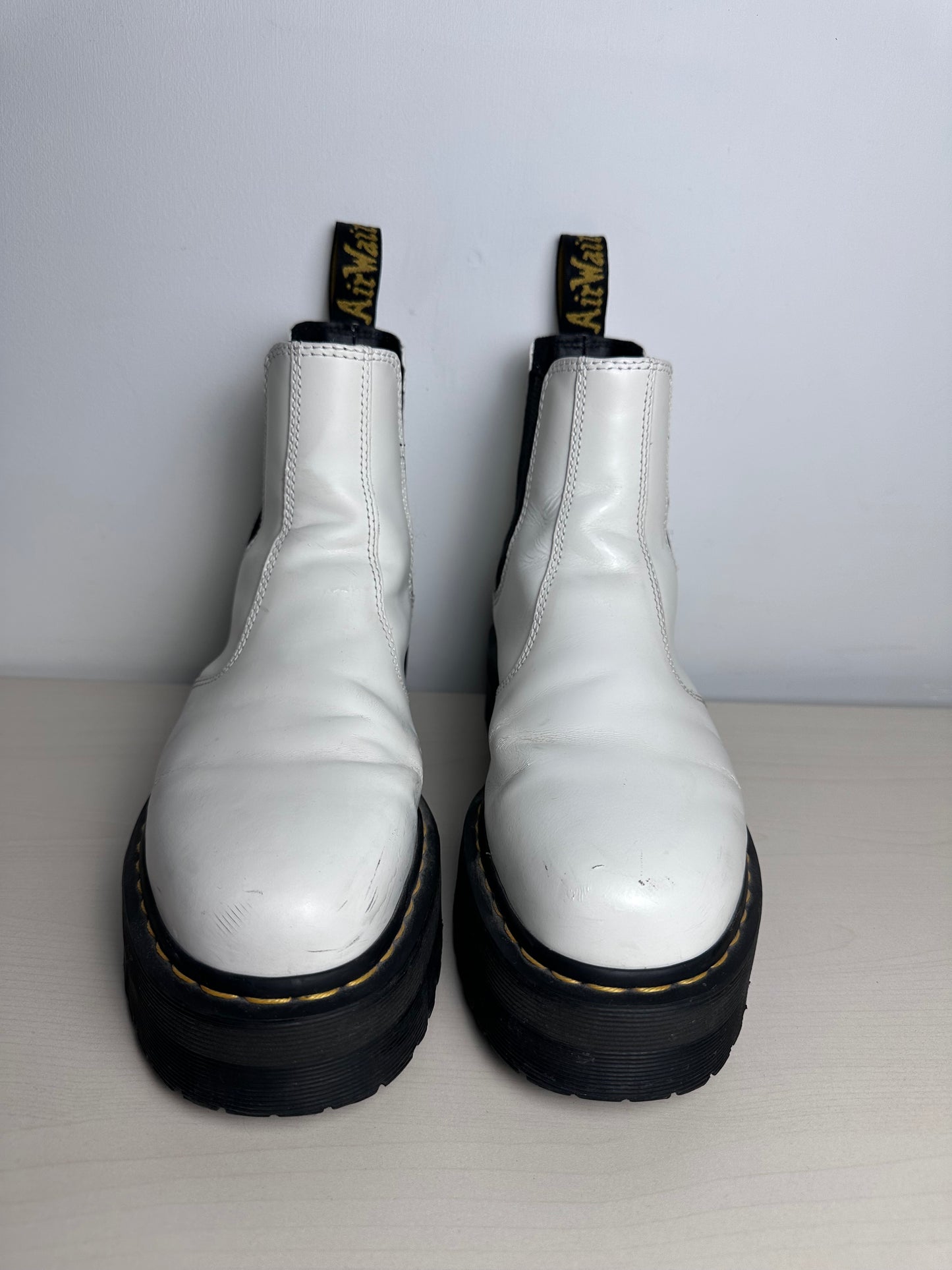 Boots Combat By Dr Martens In White, Size: 10