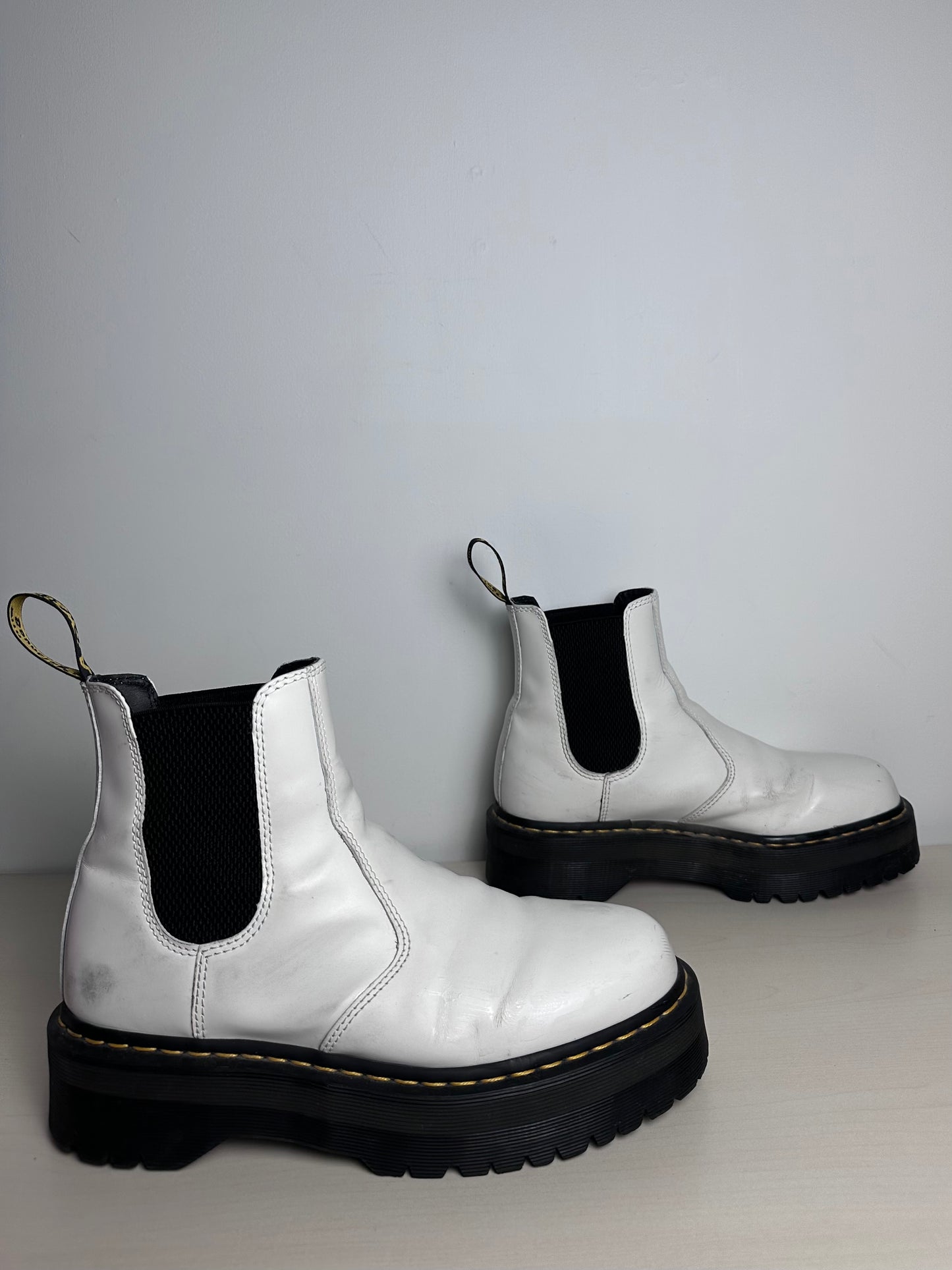 Boots Combat By Dr Martens In White, Size: 10