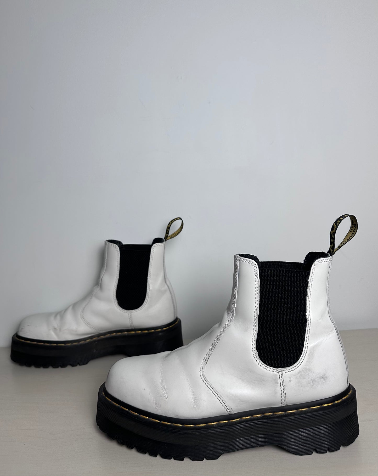 Boots Combat By Dr Martens In White, Size: 10