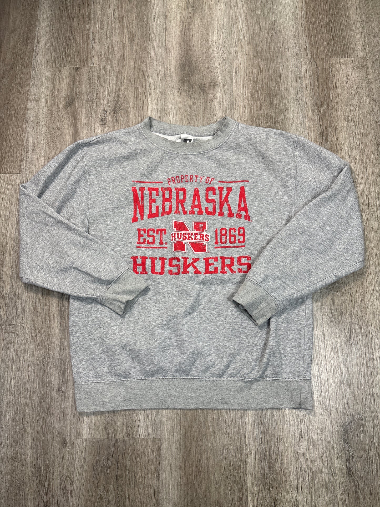 Sweatshirt Crewneck By Russell In Grey, Size: L