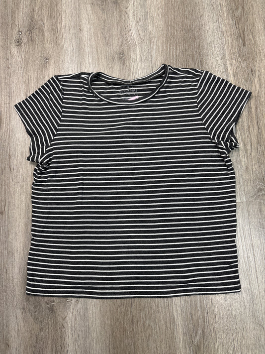 Top Short Sleeve By American Eagle In Striped Pattern, Size: Xl